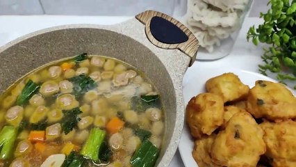 RESEP SAYUR SOP BAKSO MUTIARA, PERKEDEL KENTANG LEMBUT