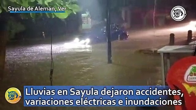 Lluvias en Sayula dejaron accidentes, variaciones eléctricas e inundaciones