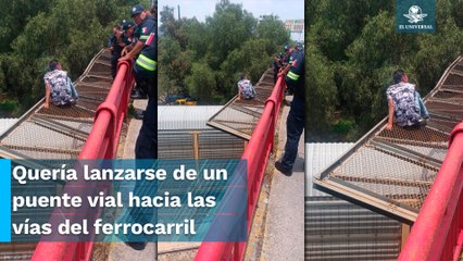 “Ya no quiero vivir”, afirma hombre antes de ser rescatado por policías