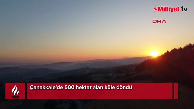 Çanakkale'de saatlerdir alevlerle mücadele