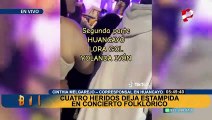 Cuatro heridos en Huancayo: detonan tronadores en concierto folklórico y causan estampida