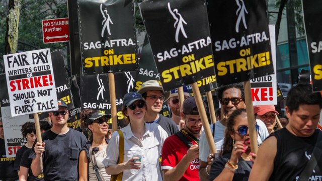 WGA Members Say SAG-AFTRA Strike Has Re-Energized the Picket Lines | THR News