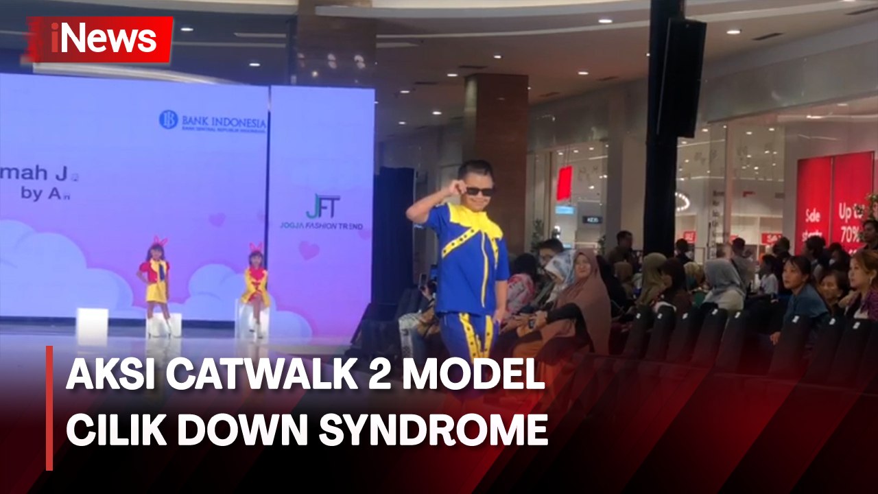Lenggak-lenggok 2 Model Cilik Down Syndrome Disambut Meriah Penonton Jogja Fashion Trend 2023