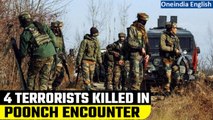J&K: 4 terrorists killed in joint operation by security forces in Poonch | Oneindia News