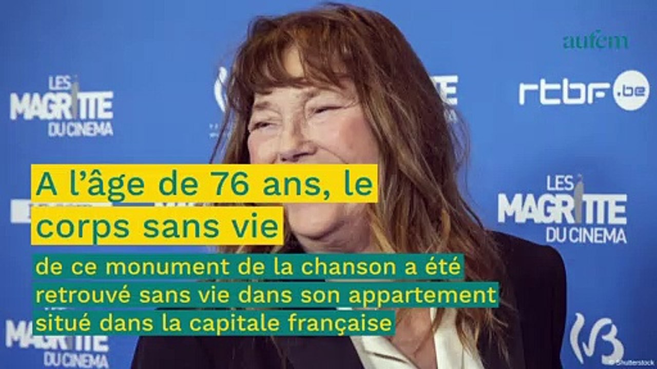 Mort de Jane Birkin : les causes du décès de la chanteuse révélées