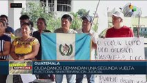 Gutemaltecos demandan una segunda vuelta electoral sin intervención judicial