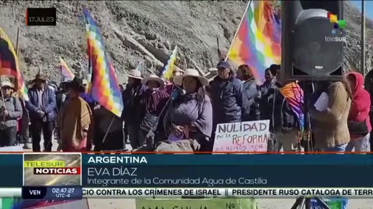 Comunidad argentina de Jujuy convocan a movilización para la derogación de la Reforma Constitucional
