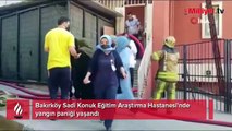 Bakırköy Sadi Konuk Eğitim ve Araştırma Hastanesi'nde korkutan yangın