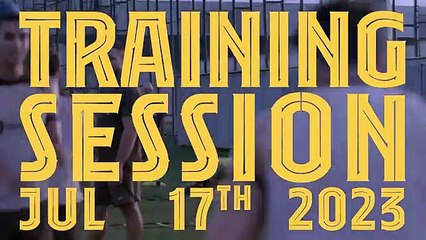 La sesión vespertina de entrenamiento del Barça este pasado lunes