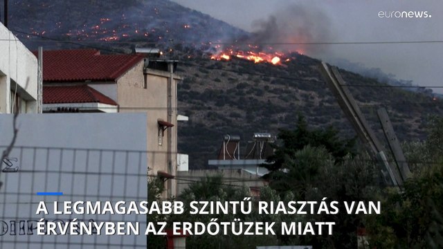 Négyes szintű riasztást rendeltek el az erdőtüzek miatt Görögországban