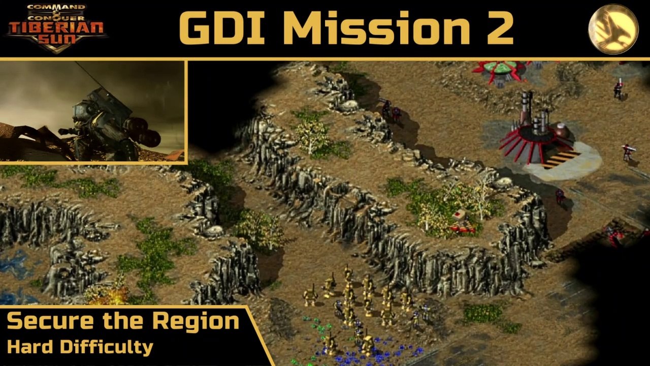 How to Beat C&C Tiberian Sun GDI Mission 2: Secure the Region - Hard - HD