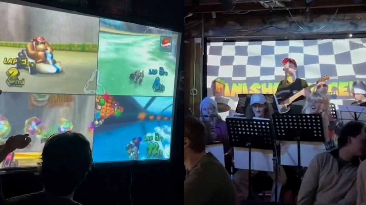 Playing MARIO KART With A LIVE BAND!