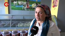 Yaylada ürettiği hayvansal ürünleri Türkiye'nin dört bir yanına satıyor