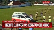 Fue a asistir a jugador al campo de juego, cerró la ambulancia... ¡y dejó las llaves adentro!