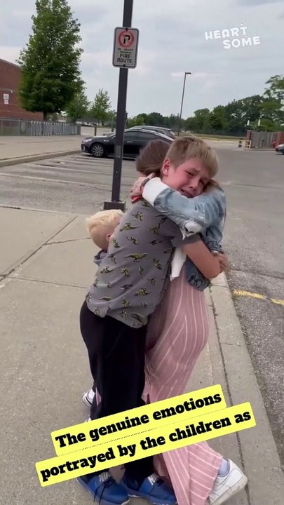 Heartwarming Reunion: Mother's Emotional Surprise Meeting with Sons After a Week Apart!