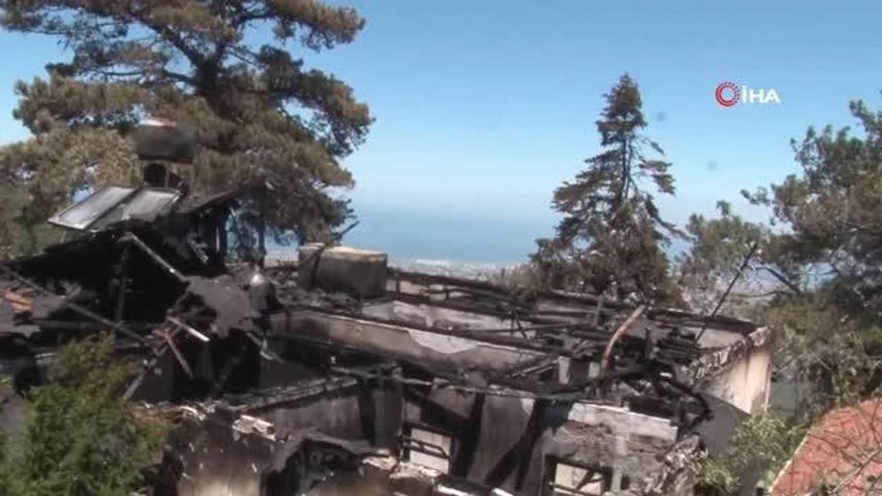 Belen'deki orman yangınında soğutma çalışmaları sürüyor