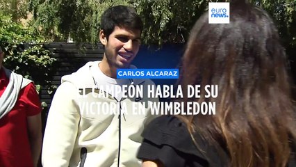 Carlos Alcaraz nos habla de su "momento mágico" tras coronarse en Wimbledon, destronando a Djokovic
