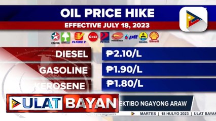 Big-time oil price hike, epektibo na ngayong araw