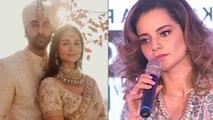 Kangana Ranaut ने Ranbir Kapoor- Alia Bhatt की शादी को बताया फेक, Cryptic  post में लिखा ये...