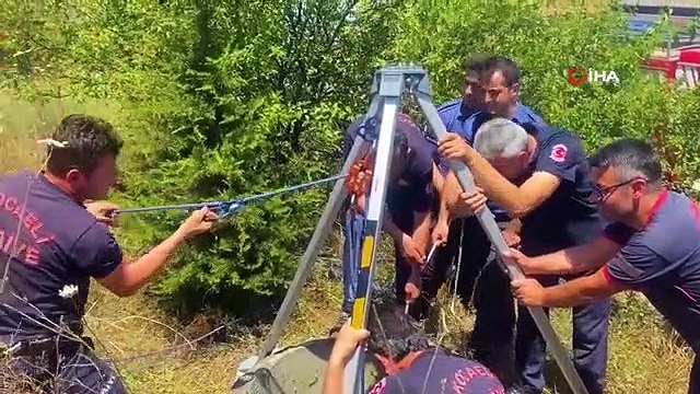 Kuyuda can pazarı: Harita teknikeri kuyuya düştü, çıkarmak için ekipler dakikalarca ter döktü
