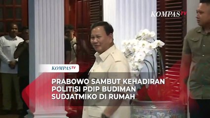 Momen Prabowo Sambut Kunjungan Politisi PDIP Budiman Sudjatmiko