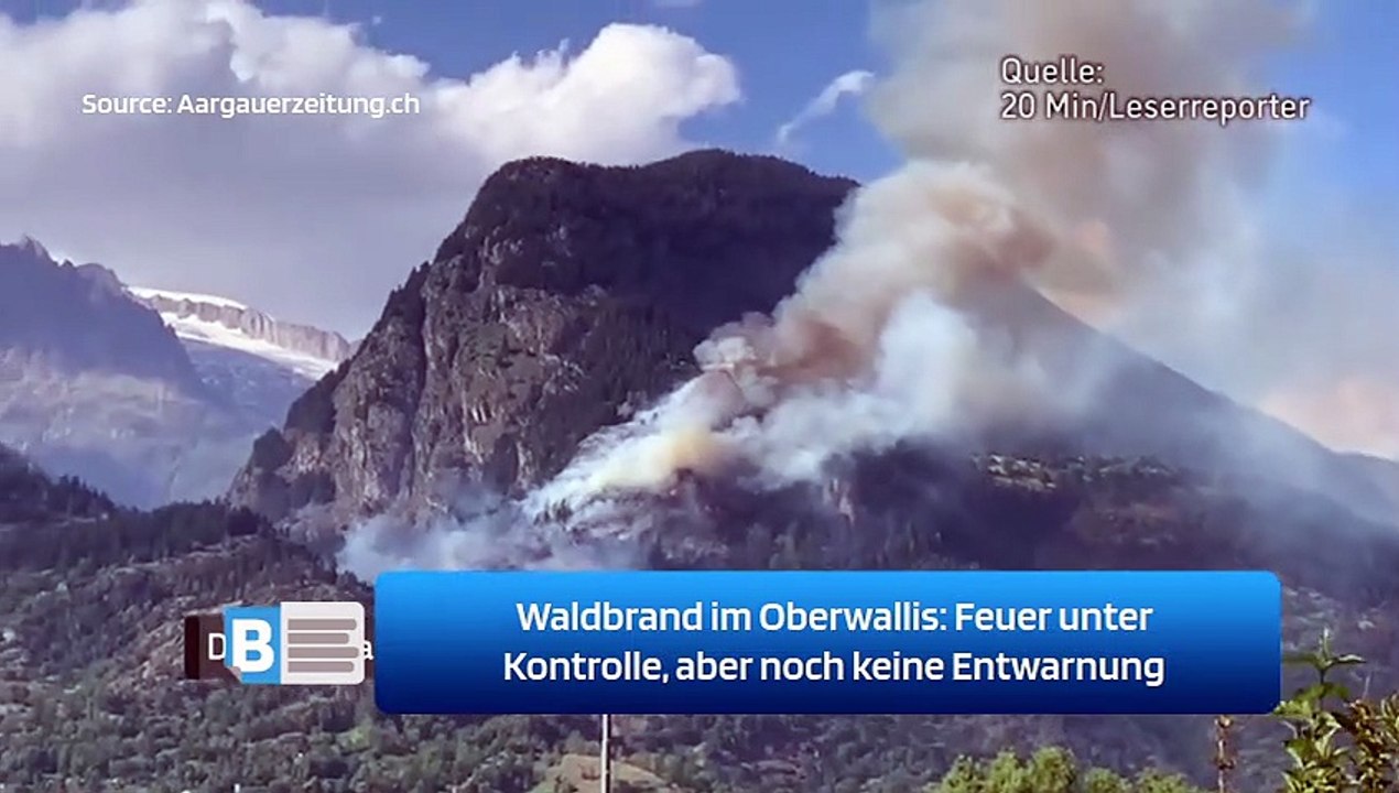 Waldbrand im Oberwallis: Feuer unter Kontrolle, aber noch keine Entwarnung