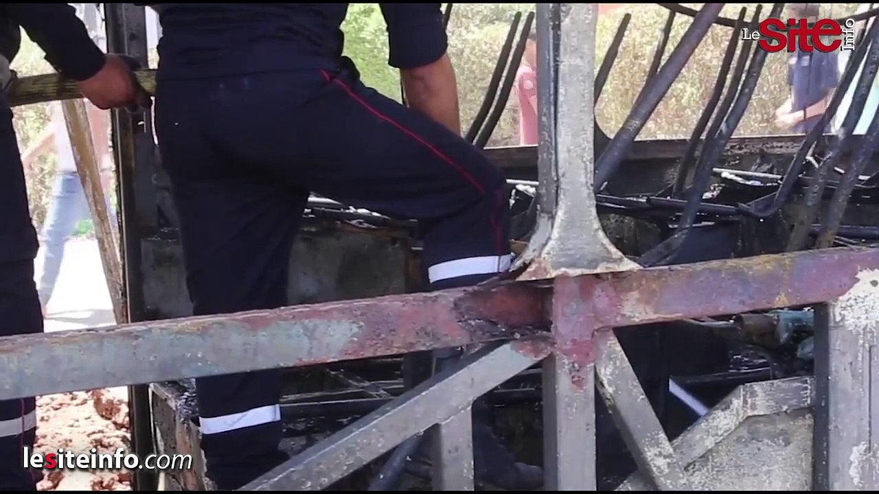 حريق يلتهم حافلة للنقل الحضري بمراكش
