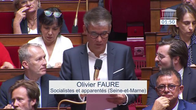 Qu'avez-vous apaisé? , lance Olivier Faure à Élisabeth Borne, en référence aux 100 jours d'apaisement promis par le gouvernement