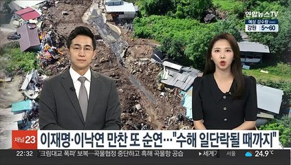 이재명·이낙연 만찬 또 순연…"수해 일단락될 때까지"