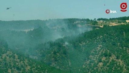 Çanakkale’de orman yangınına müdahale sürüyor
