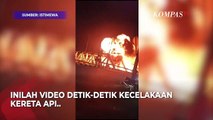 Ngeri! Detik-Detik Kereta Tabrak Truk Trailer di Madukoro Semarang, Api Membumbung Tinggi