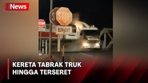 Detik-Detik Kereta Api Tabrak Truk Trailer hingga Terseret Puluhan Meter di Semarang