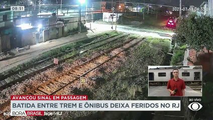Acidente entre trem e ônibus no Rio de Janeiro