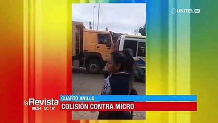 Camión colisionó con micro en la Av. Radial 26 dejando graves daños materiales