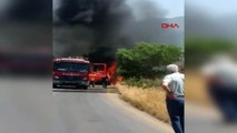 La voiture en cours à Bodrum a pris feu