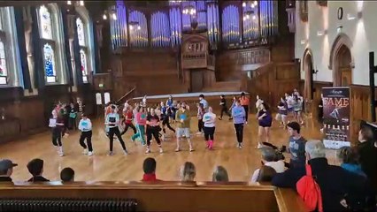 Forum's youth theatre group performing a song from Fame the musical