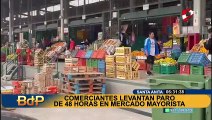 Levantan paro en Gran Mercado Mayorista de Lima: Se dejaron de vender 8 mil toneladas de alimentos