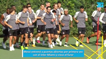 Messi entrenó a puertas abiertas por primera vez con el Inter Miami y crece el furor