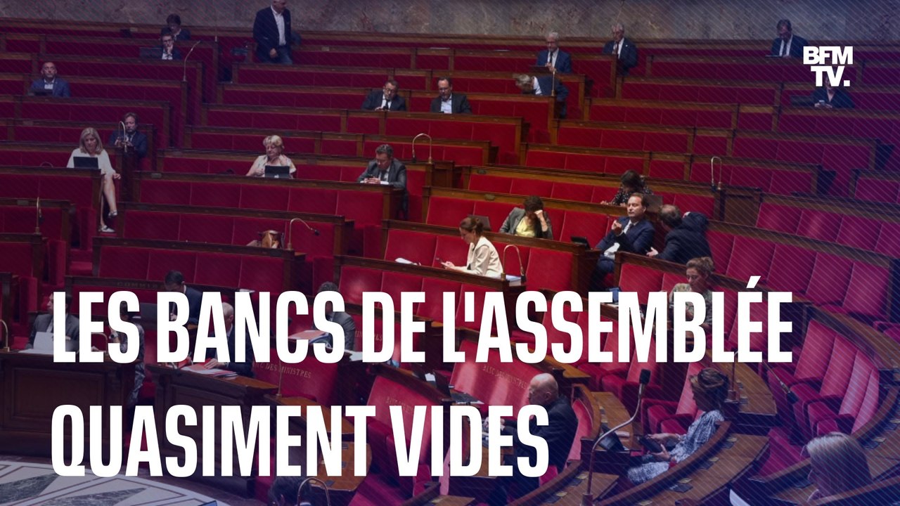 À l'approche des vacances parlementaires, les bancs de l'Assemblée nationale très clairsemés