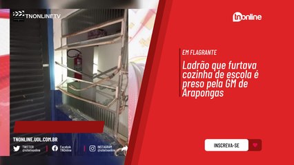 Ladrão que furtava cozinha de escola é preso pela GM de Arapongas