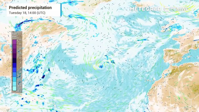 Eis a mais recente previsão de chuva e trovoada nos Açores, associada à tempestade tropical Don