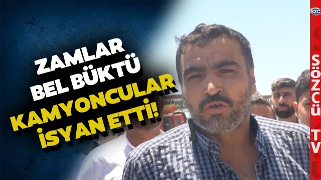 Akaryakıt Zammı Herkesin Belini Büktü! Kamyoncular Böyle İsyan Etti