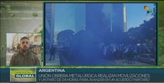 Trabajadores de la industria metalúrgica argentina convocan a paro de 24 horas