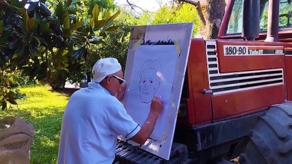 WATCH: Italian land artist turns wheat field into portrait of George Orwell