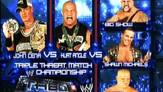 WWE Taboo Tuesday 2005: John Cena vs. Kurt Angle vs. Shawn Michaels (Match Entrances & First Moves) San Diego