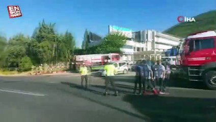 İzmir'de asit yüklü tırda sızıntı paniği