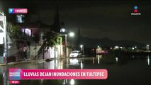 Fuertes lluvias dejan inundaciones en Tultepec