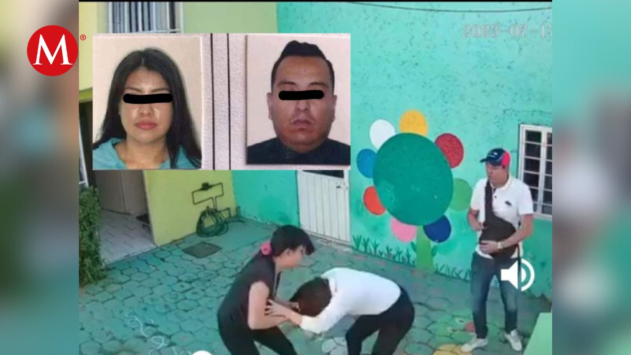 Detienen a pareja que agredió a maestra de kínder en Edomex