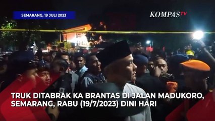 Ganjar Pantau Evakuasi Truk Tertabrak KA Brantas, Harap Jembatan dan Rel Kembali Berfungsi Normal