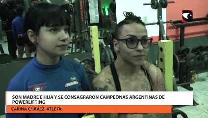 Son madre e hija y se consagraron campeonas argentinas de powerlifting
